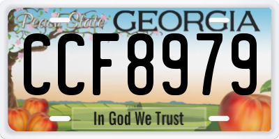 GA license plate CCF8979