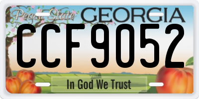 GA license plate CCF9052
