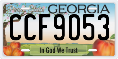 GA license plate CCF9053