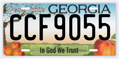 GA license plate CCF9055