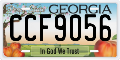 GA license plate CCF9056