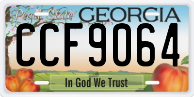GA license plate CCF9064