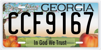 GA license plate CCF9167