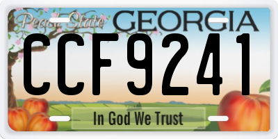 GA license plate CCF9241