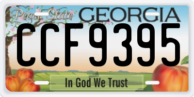 GA license plate CCF9395