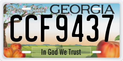GA license plate CCF9437