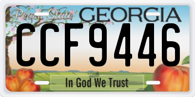 GA license plate CCF9446