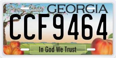 GA license plate CCF9464
