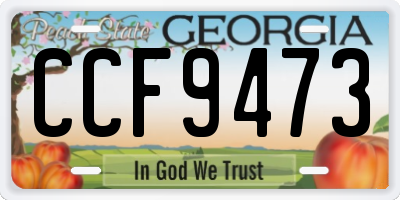 GA license plate CCF9473