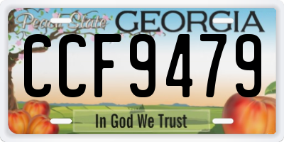 GA license plate CCF9479