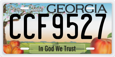 GA license plate CCF9527