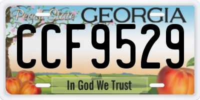 GA license plate CCF9529