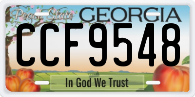 GA license plate CCF9548