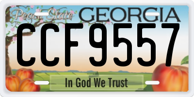 GA license plate CCF9557