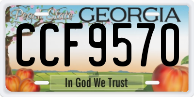 GA license plate CCF9570