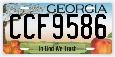 GA license plate CCF9586
