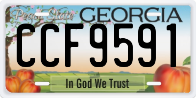 GA license plate CCF9591