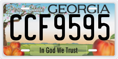 GA license plate CCF9595
