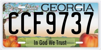 GA license plate CCF9737
