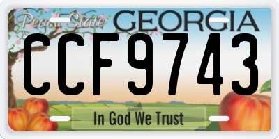 GA license plate CCF9743