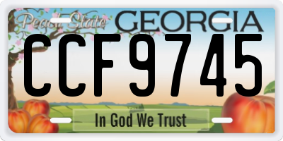 GA license plate CCF9745