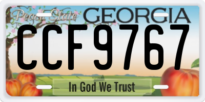 GA license plate CCF9767