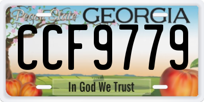 GA license plate CCF9779