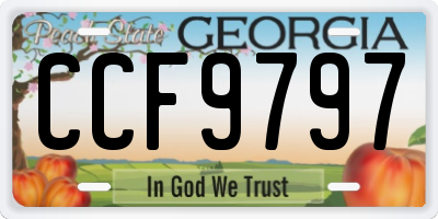GA license plate CCF9797