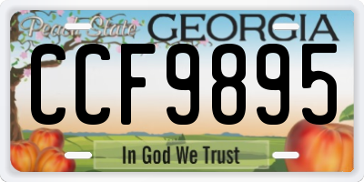 GA license plate CCF9895