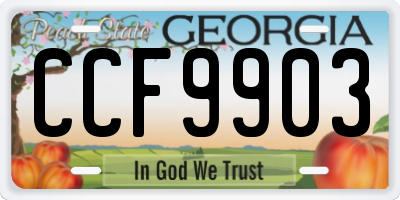 GA license plate CCF9903