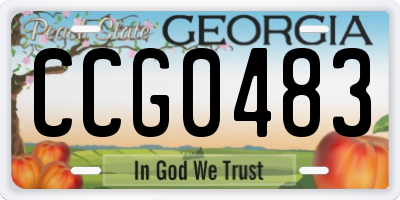 GA license plate CCG0483
