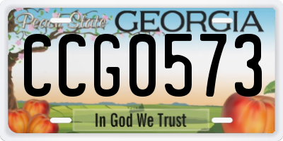 GA license plate CCG0573