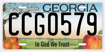 GA license plate CCG0579