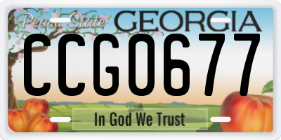 GA license plate CCG0677