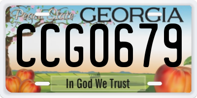 GA license plate CCG0679
