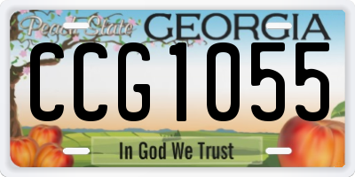 GA license plate CCG1055