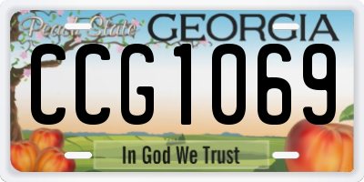GA license plate CCG1069
