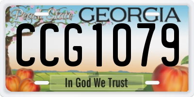 GA license plate CCG1079