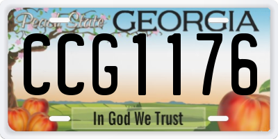 GA license plate CCG1176