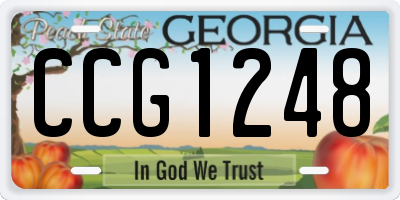 GA license plate CCG1248