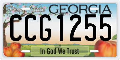 GA license plate CCG1255