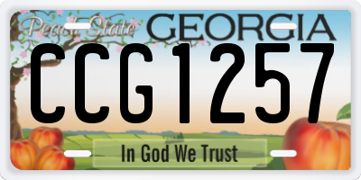 GA license plate CCG1257