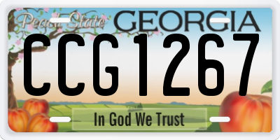 GA license plate CCG1267
