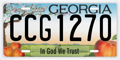 GA license plate CCG1270