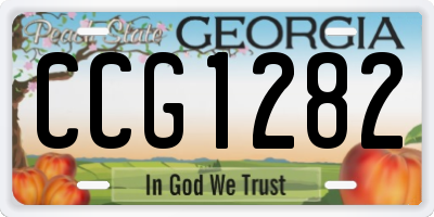 GA license plate CCG1282