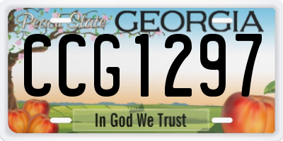 GA license plate CCG1297