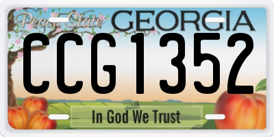 GA license plate CCG1352