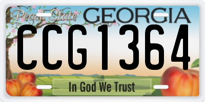 GA license plate CCG1364