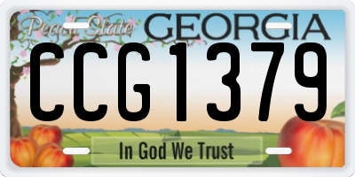 GA license plate CCG1379