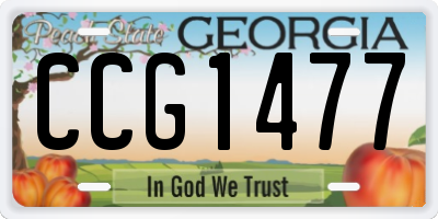 GA license plate CCG1477